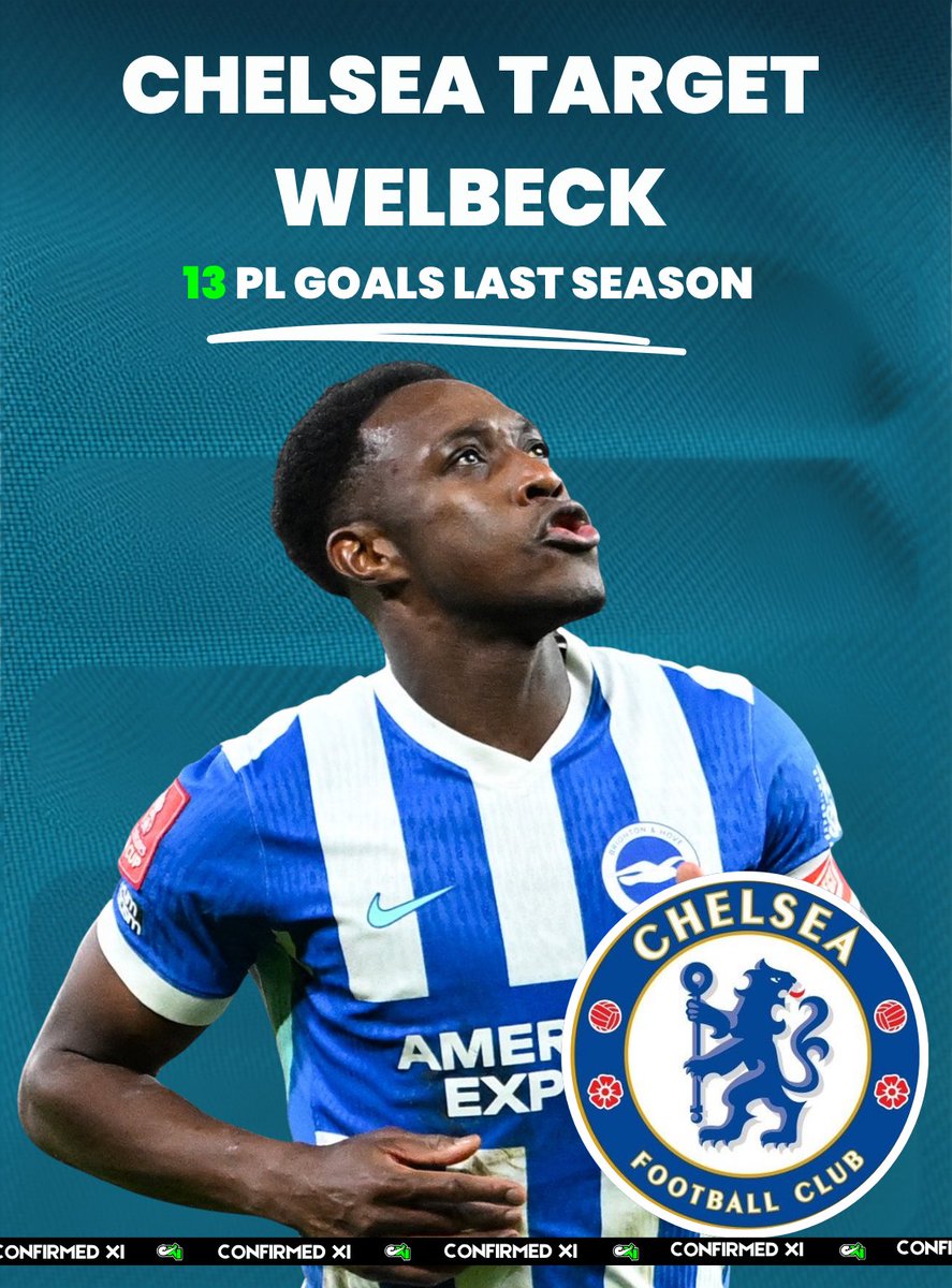 confirmedxi's tweet photo. 🚨NEW: Chelsea are exploring a move for Danny Welbeck from Brighton, with initial talks held and optimism a deal can be done.
13 Premier League goals last season — the experienced leader Xabi Alonso wants up front.
#Welbeck #Chelsea https://t.co/uoKVib703a