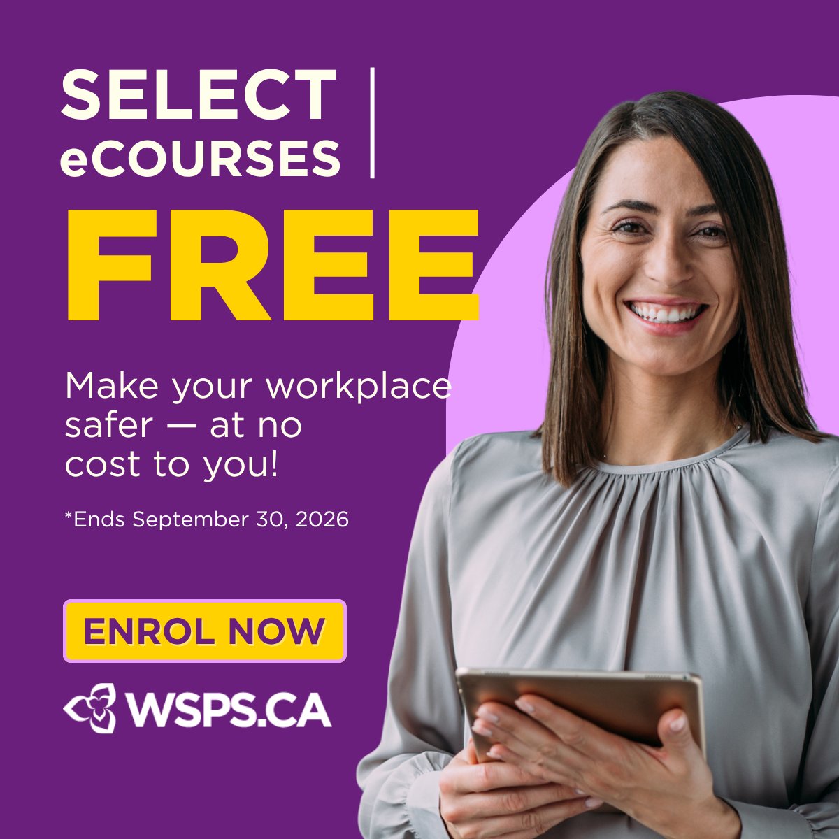 WSPS_NEWS's tweet photo. Great news for Ontario business owners!

Our free health and safety eCourses are extended — trusted by thousands of employers to build safer workplaces while keeping training costs down.

• WHMIS Online Training
• Workplace Violence & Harassment Awareness eCourse
• Health & Safety Awareness eCourse for Ontario Workers
• Workplace Violence & Harassment
• Ladder Safety

Safer workplaces can start with one step. Start learning today

Enroll your team today. 👉 https://t.co/m5P6lpKJhh