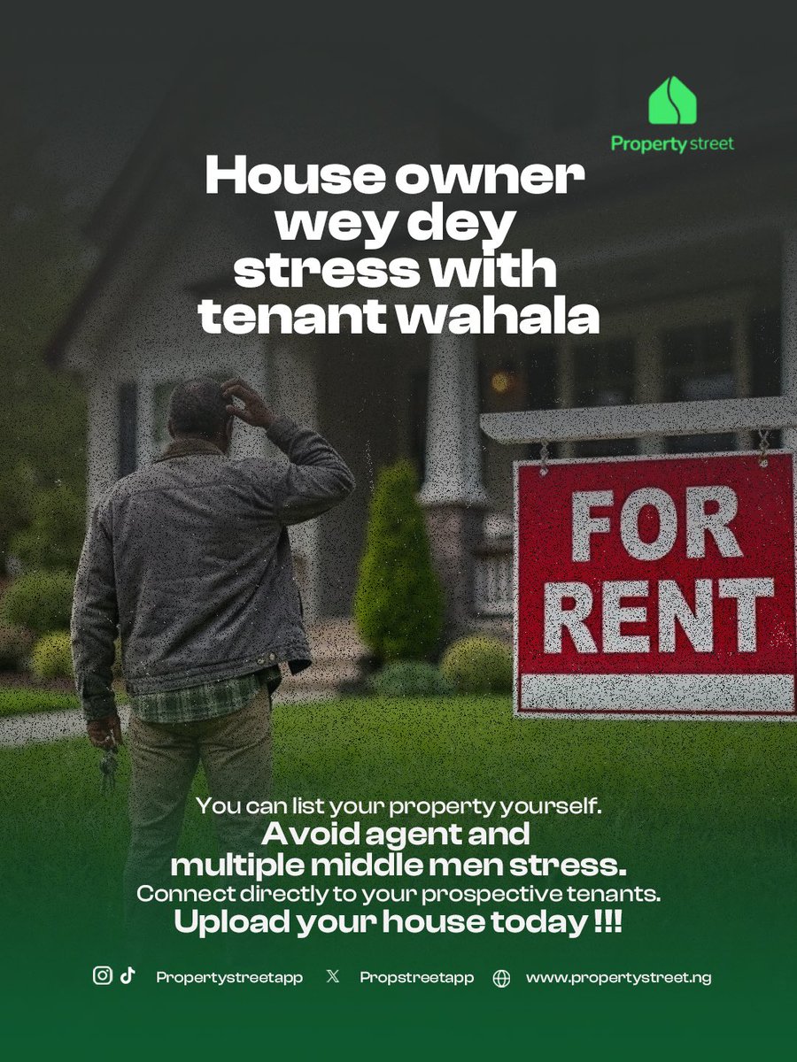 PropStreetApp's tweet photo. Landlord life no suppose be headache…

Skip the endless agent calls and multiple middlemen. With PropertyStreet, you can list your property yourself and connect directly with serious prospective tenants

https://t.co/yIoHczMuUx https://t.co/Wwp2iLeeez