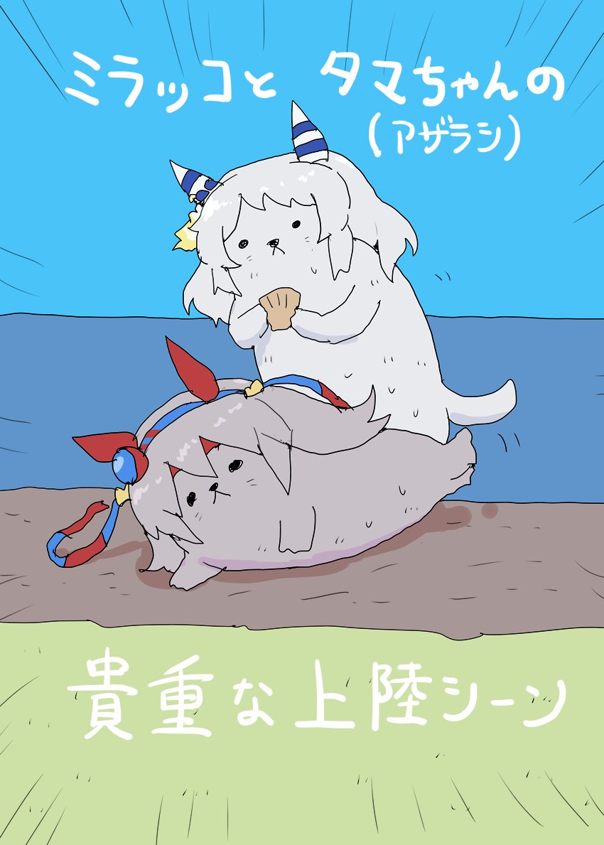 asitabatomorou's tweet photo. ミラッコとタマちゃんの貴重な上陸シーン https://t.co/OEWsdhlkrx