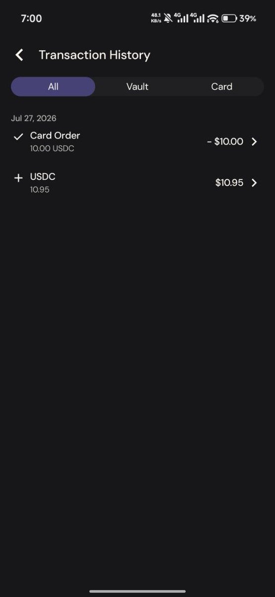 Nasif745's tweet photo. @ether_fi
Your app says:
“Deposit $10 to get your card. This isn’t a fee  you can spend or withdraw it.”
I deposited, ordered the card… and the $10 was taken as a “Card Order” fee.
Support confirmed: it’s a $10 issuance fee.
So the in-app message is false. Misleading users. https://t.co/DWKTWEwda5