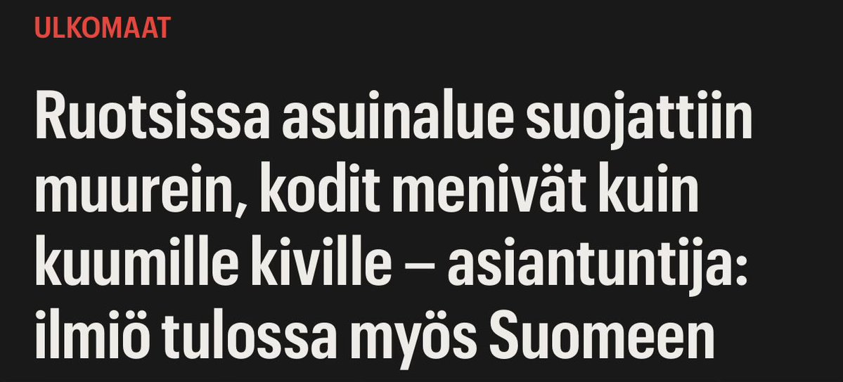 ramikurimo's tweet photo. ”Muurit”

Monikulttuurisuus ja epäonnistunut maahanmuutto kehittyvistä maista lisäävät turvattomuutta, jota Ruotsissa ratkotaan nyt muurein

Sama kehityskulku on nähtävissä Suomessakin

Lähde alla https://t.co/hVsOXZVZ9p