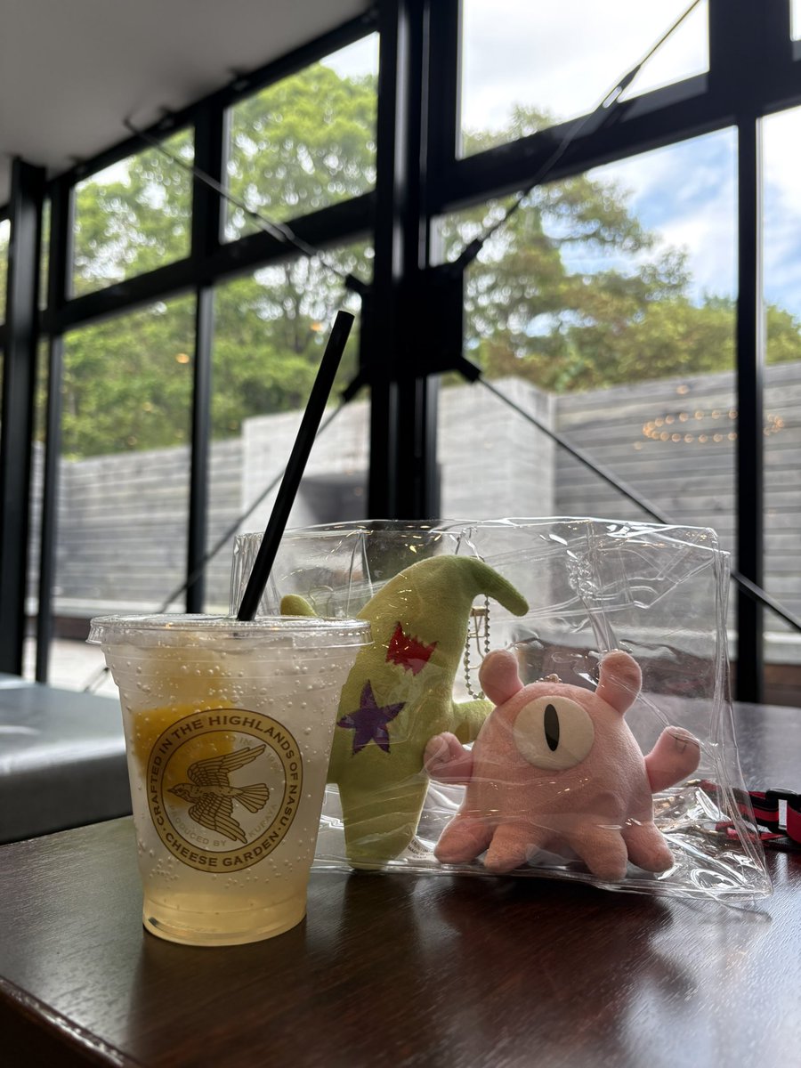 devilnyan1's tweet photo. マグちゃんナプタくんにカフェで"自家製レモンスカッシュ"を捧げました🍹

外に出るとちょっとしたお庭の小径があって、ちょっぴり高原気分でした🌳

#破壊神マグちゃん
#おでかけマグちゃん https://t.co/SfgXnvClvI