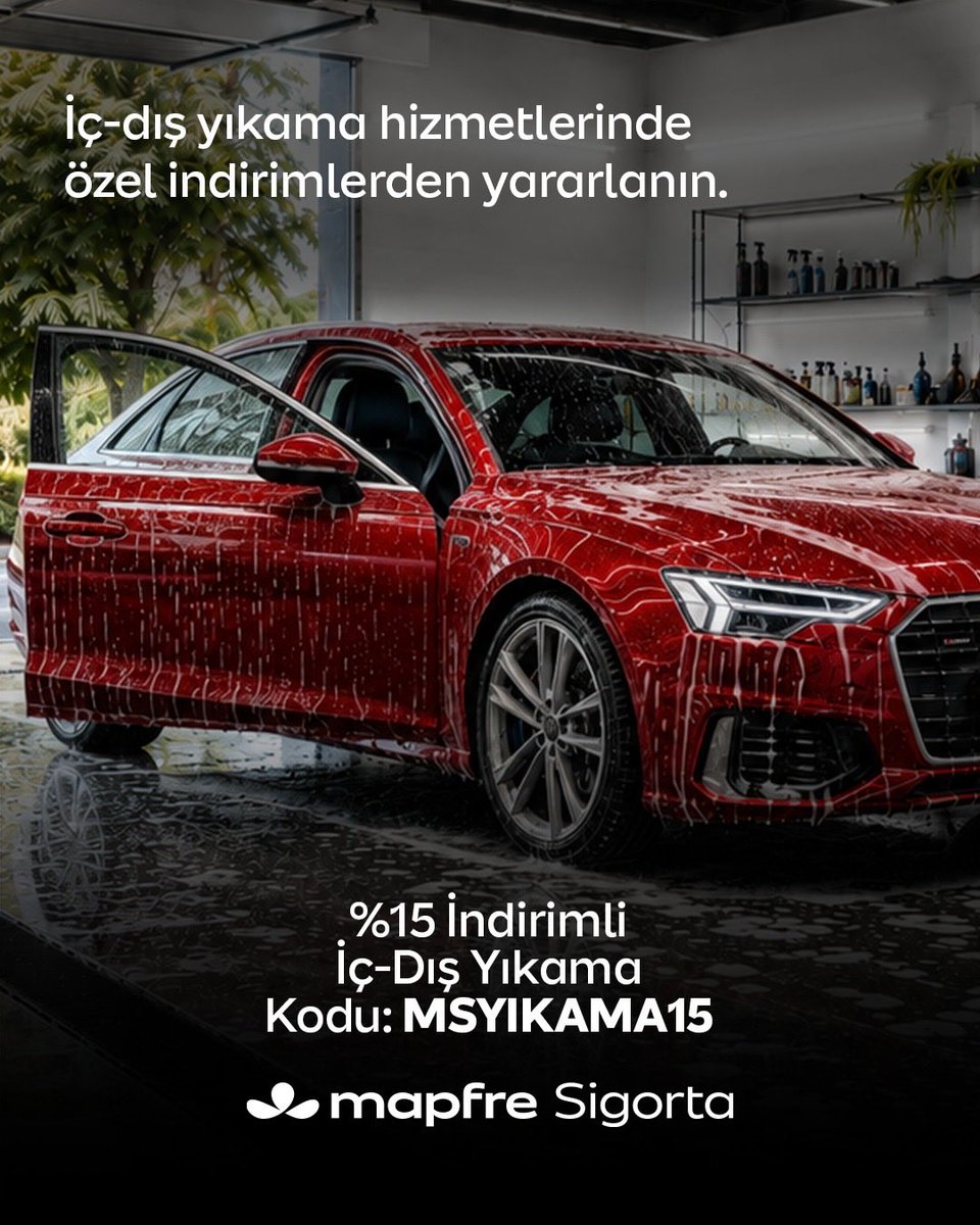 mapfresigorta's tweet photo. Aracın için ihtiyaç duyduğun hizmetlerde avantajlar Mapfre Sigorta’da  🚗✨ 

ArabamOn iş birliğiyle tüm müşterilerimize özel indirimler seni bekliyor: 

🫧 İç-Dış Yıkama: %15 indirim 
🔧 Lastik Değişimi: %10 indirim 
🔍 Oto Ekspertiz: %20 indirim 
 
ArabamOn mobil uygulamasında kampanya kodunu kullanarak ayrıcalıklı fiyatlardan yararlanabilirsin. 💙 

#MapfreSigorta #ArabamOn