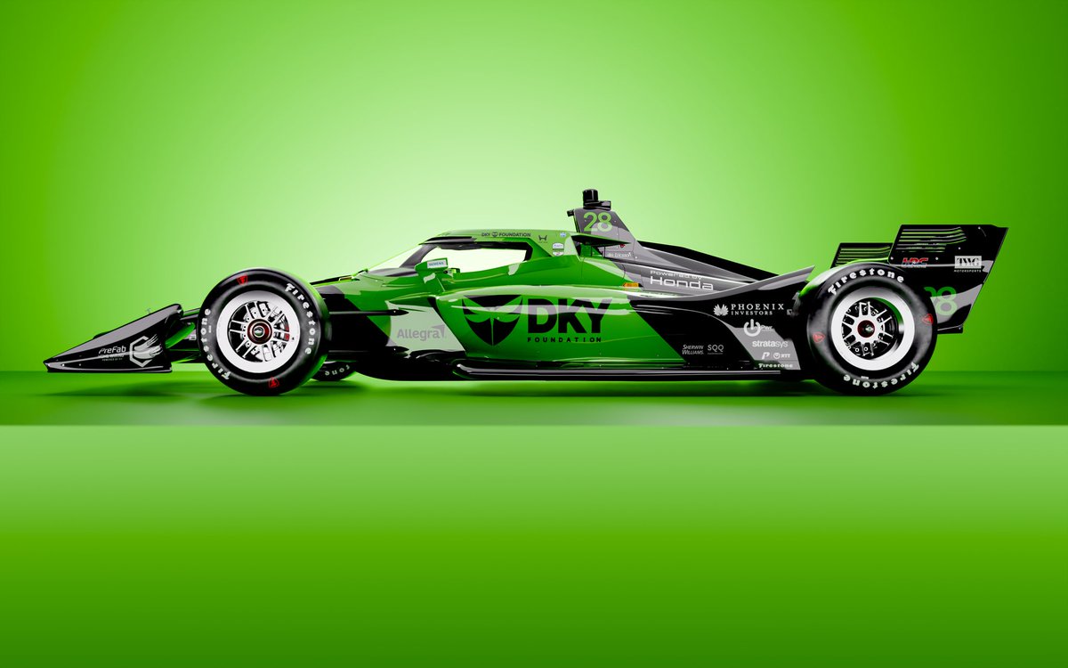 AndrettiIndy's tweet photo. Please welcome the No. 28 DKY Foundation Honda to the grid at Laguna Seca 🏝️ https://t.co/JUB9Vjco0s