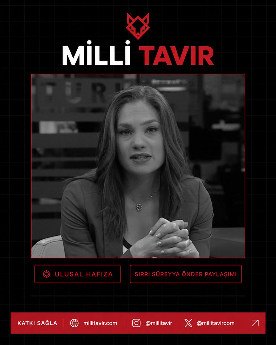 millitavircom's tweet photo. Nevşin Mengü, X gönderisinde Sırrı Süreyya Önder'i andığı için arşivimize kaydedilmiştir. Tüm arşiv listesi için https://t.co/G578z1q3R5 https://t.co/kLfJo0Q9eS