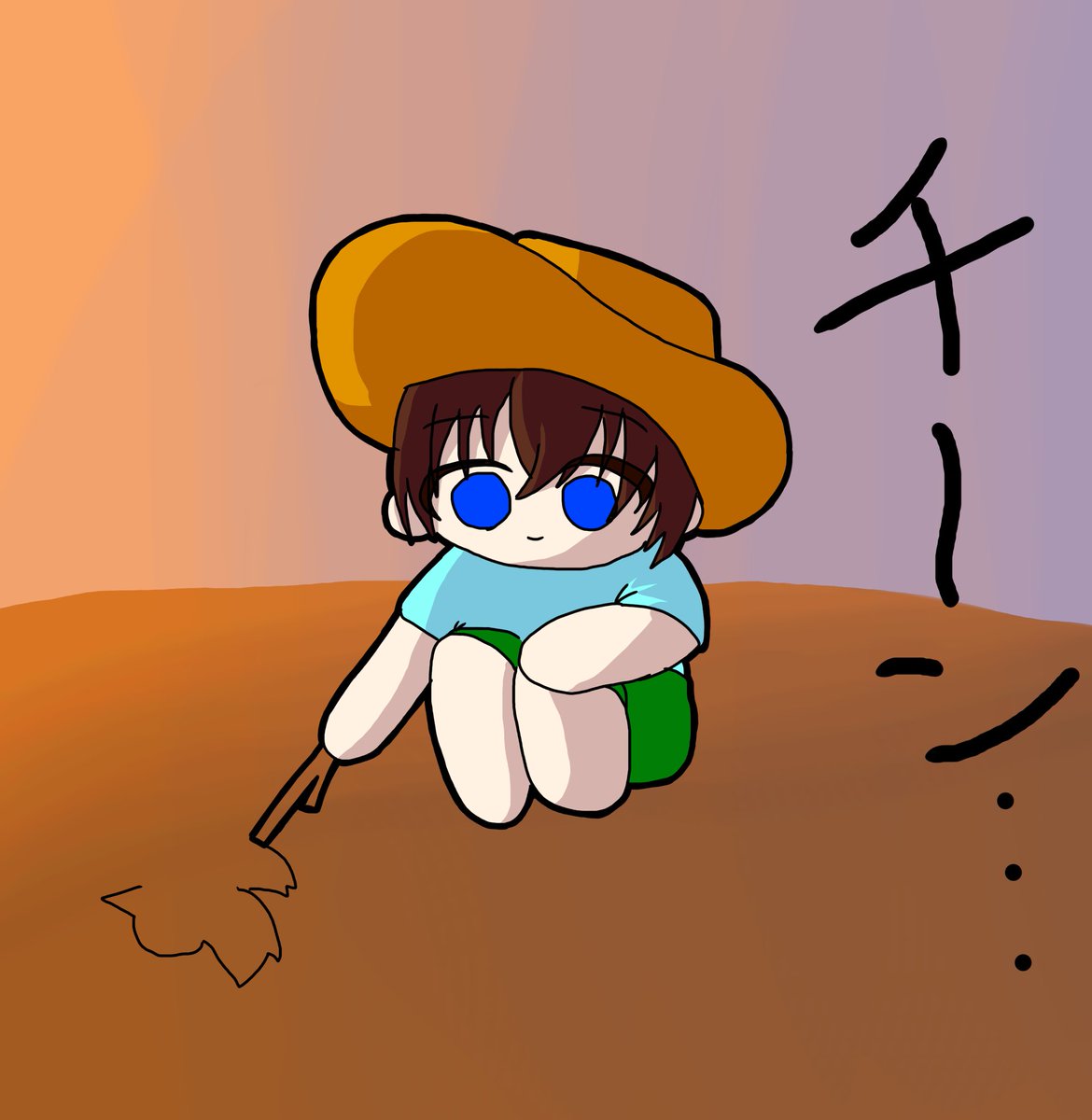sleep1248's tweet photo. #イラスト　
悲しいなぁ https://t.co/wxzLl6IhgJ