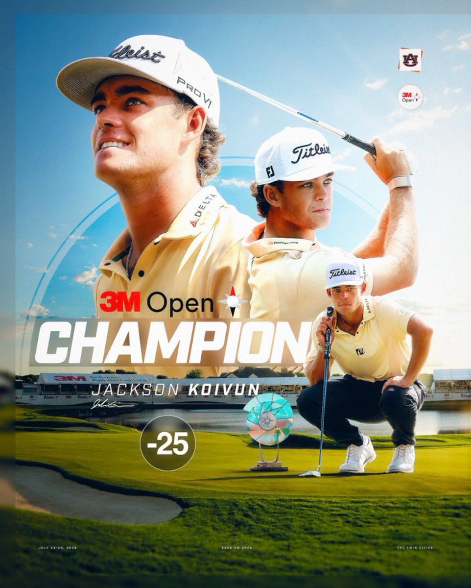 BoJackson's tweet photo. Calm as a War Eagle, vicious as a jungle Tiger…big fan, Mr. Koivun. Congrats on the big win.

Graphic: @auburnmgolf 
#WarEagle https://t.co/SYKUdXsqnQ