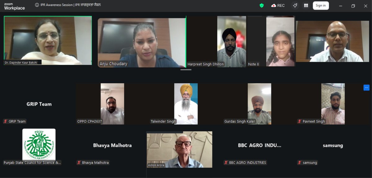 PSCST_GoP's tweet photo. A dedicated #IPRAwarenessSession  organized for #GrassrootsInnovators Punjab to mainstream their indigenous innovations into Science &amp; Technology. @PSCST_GoP conducted session where innovators interacted for protection of their Patents, Trademarks &amp; Designs. https://t.co/AFltjOTypI