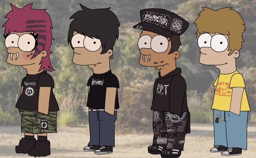 grambatter's tweet photo. tag yourselves im the bart in the orchid shirt https://t.co/1GUtxcOcJe