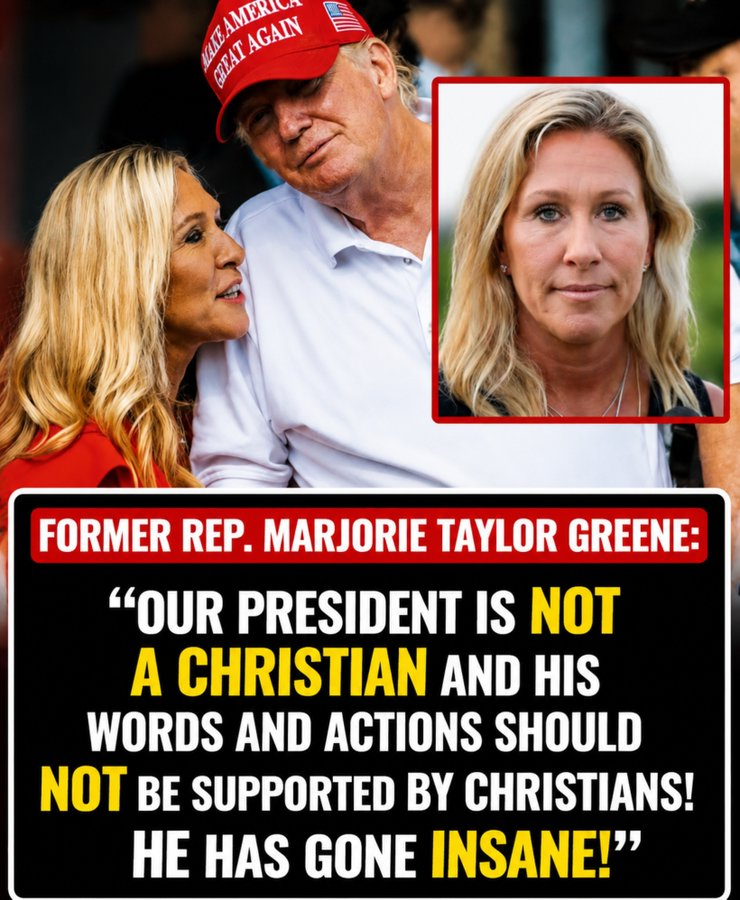 Alice1234ff's tweet photo. Marjorie Taylor Greene stated : "Our President is not a Christian and his words and actions should not be supported by Christians! He has gone insane!” https://t.co/47JqyQxSg1