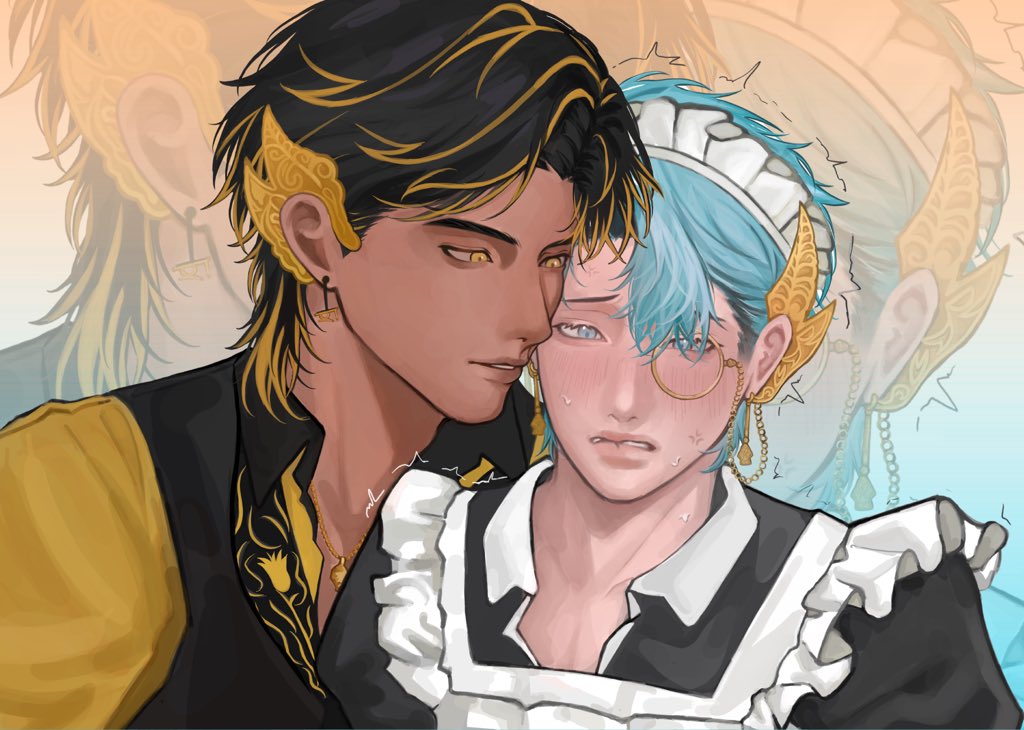 cakezuha4's tweet photo. 🥃’s favorite maid 

art by agymoruu on tt 
#BeerLens https://t.co/5FVXsI5Gbc