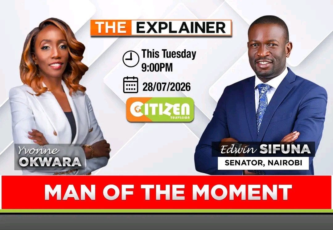 _Insider_Source's tweet photo. Nairobi Senator Edwin Sifuna sits down with Yvonne Okwara on #TheExplainer tomorrow night for a candid discussion on the country's pressing issues. https://t.co/gTpUfABVk4