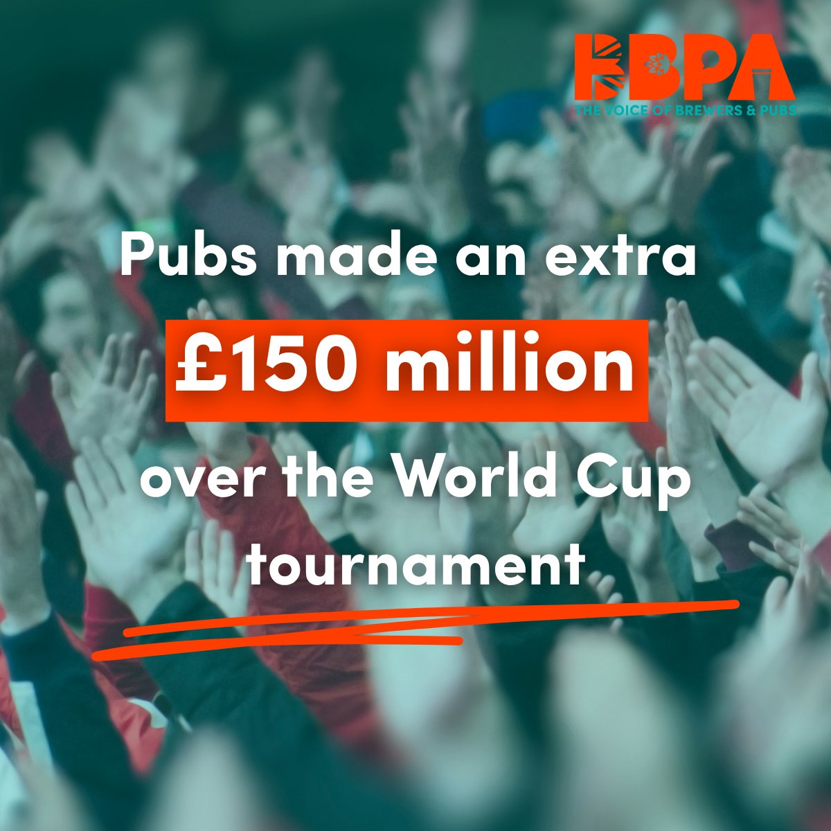beerandpub's tweet photo. The World Cup has been a huge success story for Britain's pubs, with an additional 30 million pints poured during England and Scotland's games. 
 
With fans up and down the country choosing their local to cheer on the tournament's most memorable moments, publicans have had plenty to celebrate too, with pubs making an extra £150 million. 
 
Every game proved that the connection between pubs and live sport has never been stronger. Cheers!