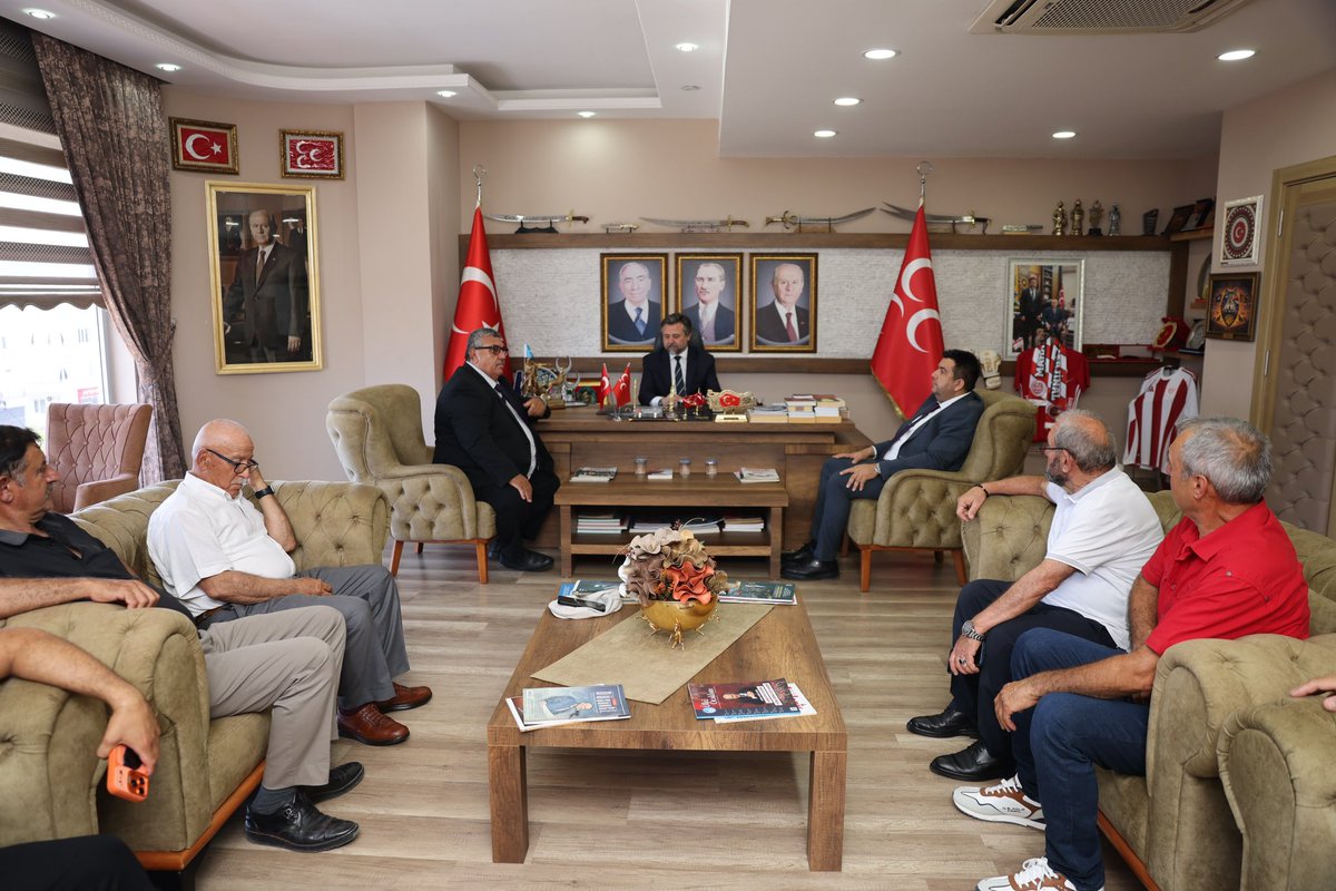 mhpantalyail's tweet photo. Milliyetçi Hareket Partisi Akseki İlçe Başkanımız Gürsel Yılmaz Bey ve Yönetimi, İl Başkanımız Sn. Sadullah Güneş Bey’i makamında ziyaret etti.

Nazik ziyaretleri ve hediyeleri için teşekkür ederiz.

#MilliyetçiHareketPartisi #MHPAntalyaİlBaşkanlığı #MHP #Antalya #SadullahGüneş https://t.co/wNjqMZ1khv