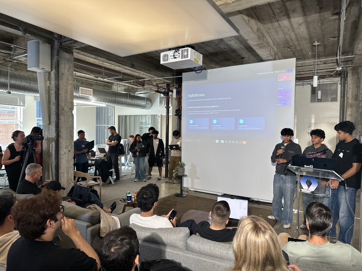 daytonaio's tweet photo. Last Friday we hosted the @daytonaio HackSprint @braintrust at the @WorkOS office in San Francisco, and it was a blast! 🚀

Huge thanks to our partners @braintrust, @FireworksAI_HQ, @ElevenLabs, @WorkOS, @coderabbitai, and @CopilotKit for making it happen.

And thank you to all the hackers, judges, mentors, volunteers, and participants who made this event unforgettable.

🏆 Winners

🥇 1st Prize + Best Use of @FireworksAI_HQ AI ($3,500 + credits) SubStrata — @shivanshb2008, @AnishG_07 & Neev Tamboli

🥈 2nd Prize ($1,000 + credits)
Preview Dog — @shintaro032 

🥉 3rd Prize ($500 + credits)
Meridian — @PalemDaDalem, Ayaan Faisal & Azra Bano

🏅 Best Use of @daytonaio ($1,000 + credits)
Katena — @dghiberdic, Justin Stefan Stoica-Tica & David Gvadzabia, Vladimir Necula

🎖️ Best Use of @braintrust ($500 + LEGO set)
ForkLab — @kqbump4 

🏅 Best Use of @ElevenLabs 
VoiceSRE — @peyton_li_

🏅 Best Use of @coderabbitai ($1,000)
Airlock — @ChinesePowered 

🎖️ Best Use of @CopilotKit  ($500 + Meta Ray-Ban)
TryRepo — @kendamaryu

Congratulations to all the winners and everyone who built something amazing over the weekend. See you at the next HackSprint! 🎉