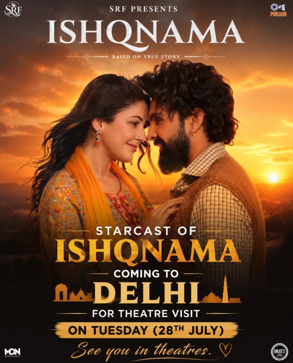 iBeingAman's tweet photo. IshqNama Starcast Coming Delhi Tomorrow 😍 Book your tickets everyone 🤠 #ShehnaazGill #Ishqnama #Jayrandhawa 
@ishehnaaz_gill @JayyRandhawa https://t.co/8R9wvffwbz
