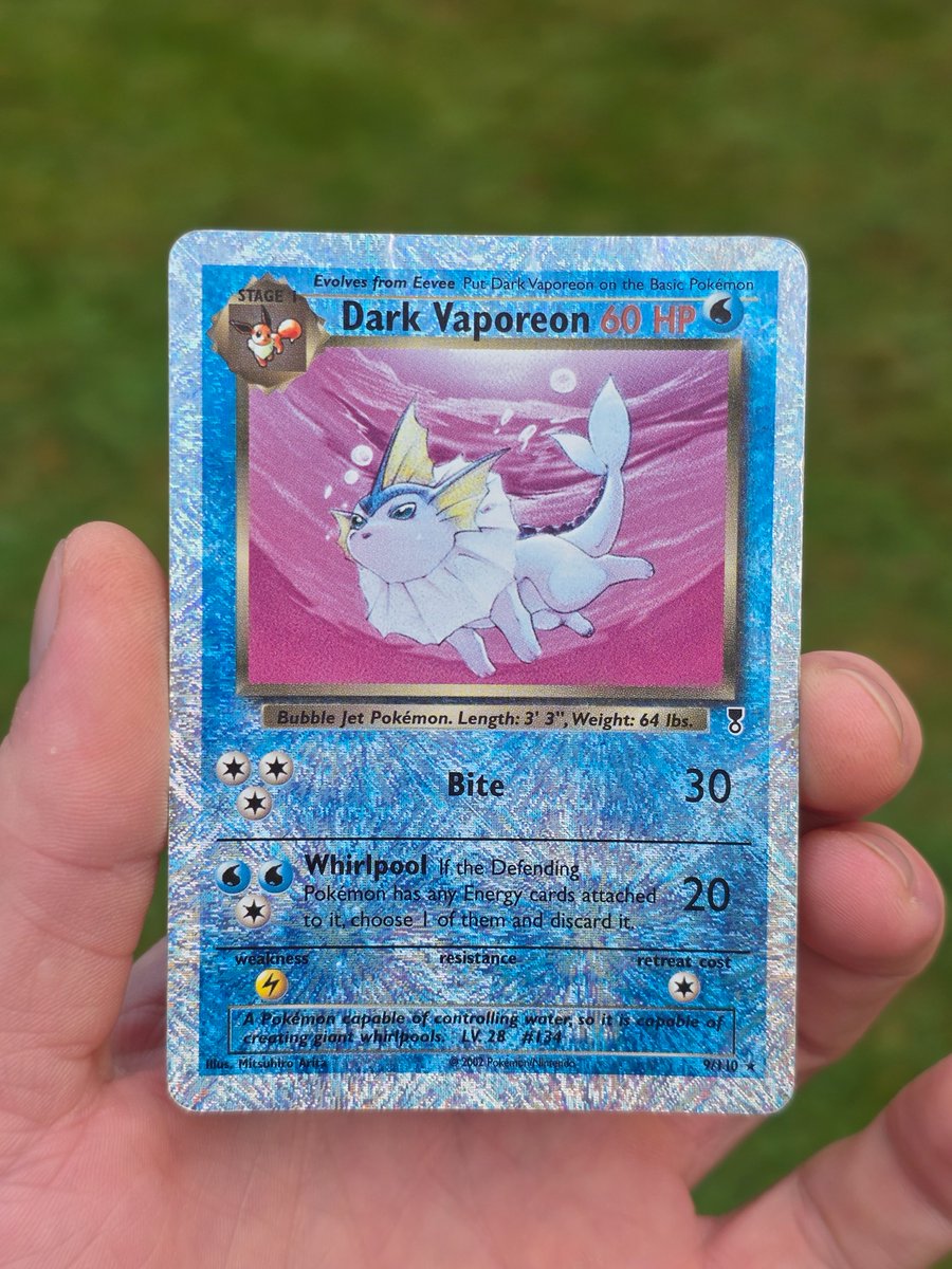 MyLuxuryCards's tweet photo. Best catdog 💦

(📸 Dark Vaporeon LC Rev Foil) https://t.co/zMWp9KrecF