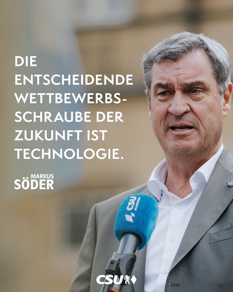 Markus_Soeder's tweet photo. Die entscheidende Wettbewerbsschraube der Zukunft ist Technologie. Mit @DoroBaer haben wir eine starke Hightech-Ministerin. Wir müssen #Hightech in Deutschland mehr fördern, um unseren Wohlstand und die Arbeitsplätze der #Zukunft zu sichern. Bayern zeigt, dass dieser Kurs erfolgreich ist: Wir investieren Rekordsummen in Raumfahrt, Defence, KI, Medizin und Pharmazie. Das spiegelt sich auch in der extrem erfolgreichen Start-up-Branche im Freistaat wider. Dazu trägt unsere starke Universitätslandschaft maßgeblich bei: mit der LMU und der TU München haben wir die zwei besten Universitäten in der Europäischen Union.
