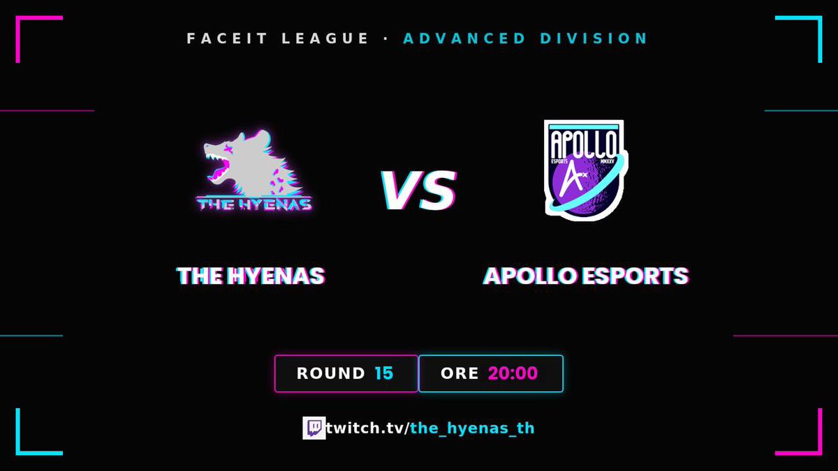 TheHyenasOW's tweet photo. Round 15. Big test tonight against Apollo Esports.
We're ready, focused, and playing for the win.

The Hyenas vs Apollo Esports - 20:00 CEST
Watch Live: https://t.co/yj8Xv0mArm

Cheer Loud, Gnaw Harder.

#Overwatch #OWEsports #FACEITLeague #TheHyenas #EMEA https://t.co/9ndY1464X5