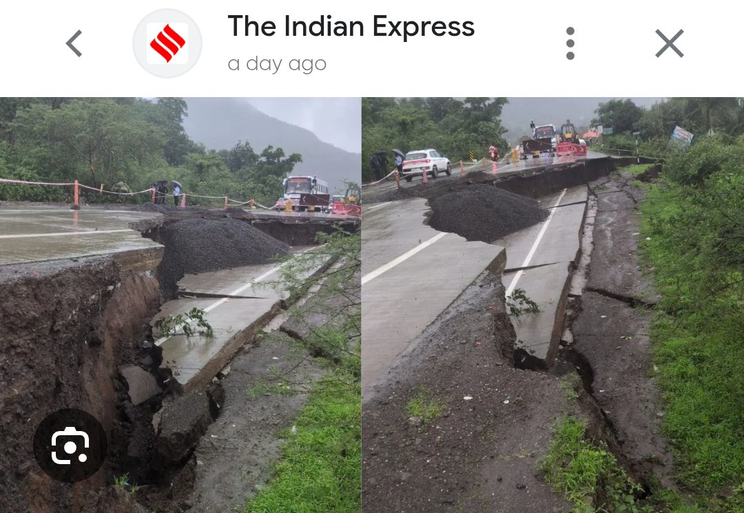 rushikesh_agre_'s tweet photo. 🚨 Malshej Ghat in Maharashtra closed indefinitely after highway damage. (Indian Express) https://t.co/5AUov4WIY0