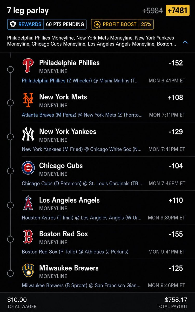 S39531Sizzling's tweet photo. 🚨 7-LEG HR PARLAY LOADED! 💣

@GamblyBot

 #Gambling𝕏 #FanDuel #MLB #PrizePicks #Parlay #FDSPORTBOOK #DraftKings #Sportsbook #GamblingCommunity https://t.co/PJU3Z2isV1