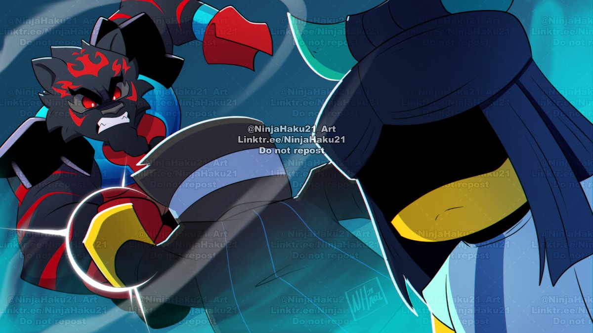 NinjaHaku21_Art's tweet photo. A redraw of a what if scenario! 
Someone on Tumblr asked what if Ras and LBD worked together? And I thought Ras would try to backstab her...but little did he know LBD is never alone. 
Enjoy!

#Ninjago #LEGOMonkieKid https://t.co/LUQv6MI8v0