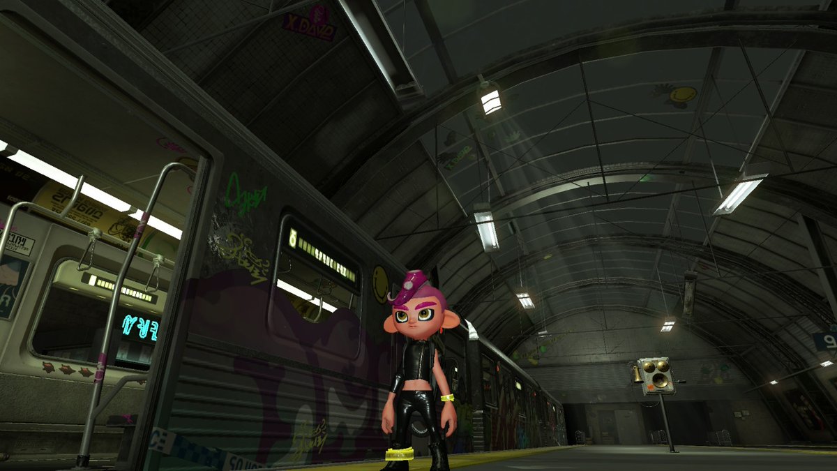 ______chikuwa's tweet photo. スプラ2のオクトエキスパンションを始めてみた。
深海メトロの雰囲気がいい感じ🚃

#スプラトゥーン2 https://t.co/A4xp18YqNx