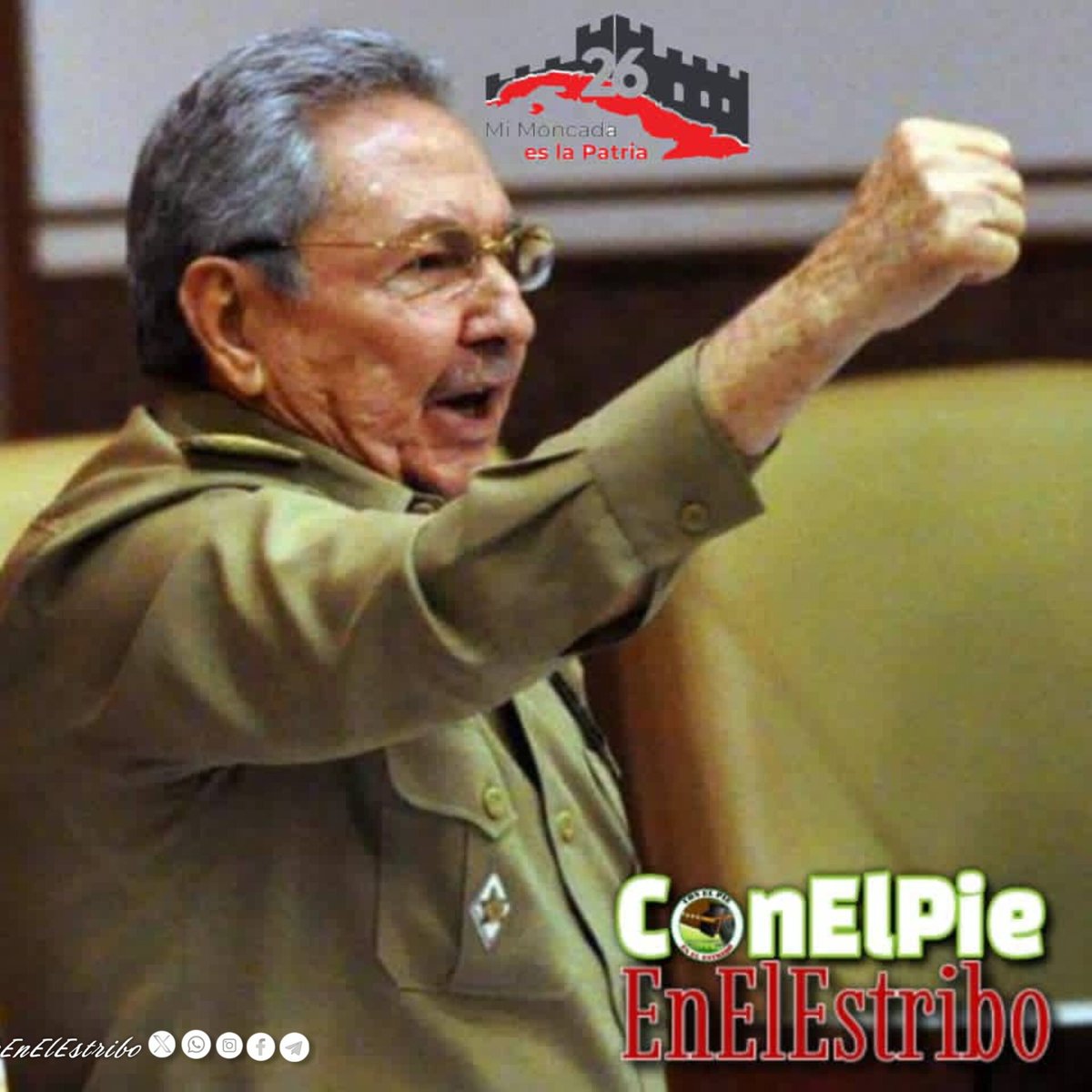 ADLpez2's tweet photo. En honor a nuestra historia y a la gesta del Moncada seguimos firmes:
“(...)El miedo a las dificultades y los peligros no tiene cabida en nuestro pueblo, que no bajará jamás la guardia frente a sus enemigos(...)”.
#MiMoncadaEsLaPatria
#ConElPieEnElEstribo
@abttTunas https://t.co/6EK39bIHVS