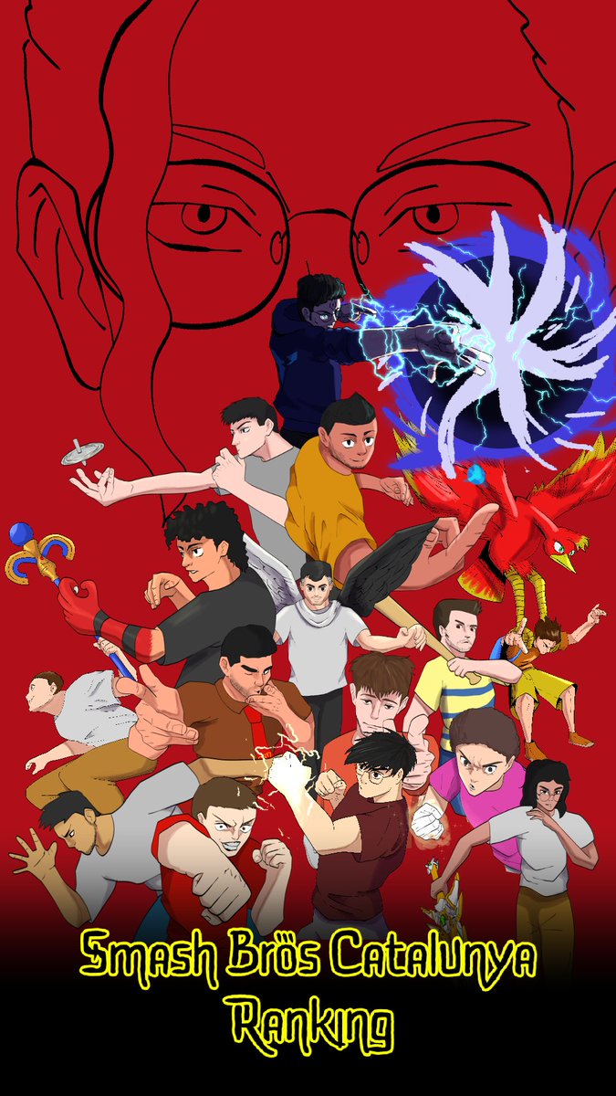 SmashBrosBCN's tweet photo. 1 @TheSisqui 
2 @putoking_ 
3 @JulioDarioSamus 
4 @EvilYakita 
5 @Drasleon 
6 @Marcbri 
7 @PowerDac 
8 @marcpq9  
9 Garbel
10 @GVallnet 
11 @Fran13omg1 
12 @Roccoboi_ 
13 asta
14 @BcPssbu 
15 @DocBones12 

Art: @Chalser_ https://t.co/NINE4Ou1CL