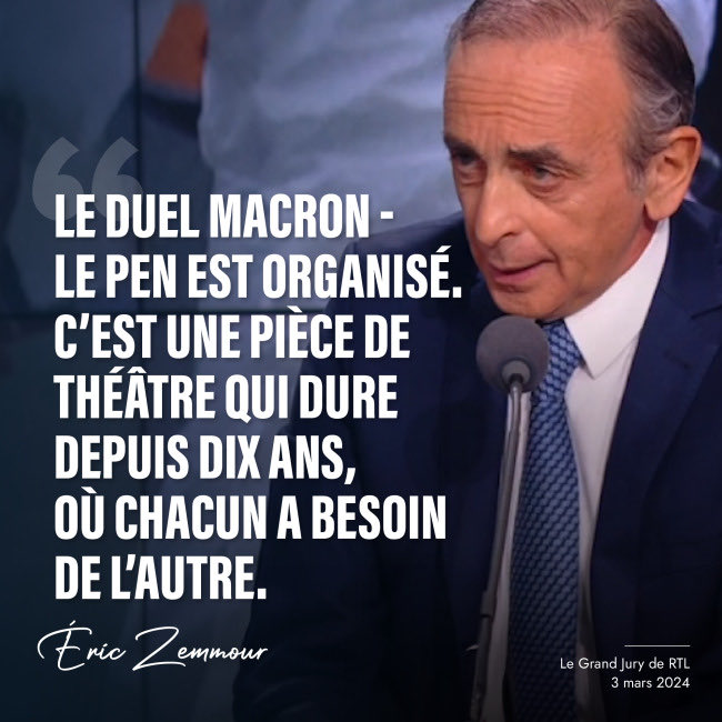 Bahsief93's tweet photo. Il y a ceux qui commentent la pièce.

Et il y a ceux qui avaient compris le scénario avant le lever de rideau.

Éric Zemmour fait partie des seconds. https://t.co/K7rXfvndYm