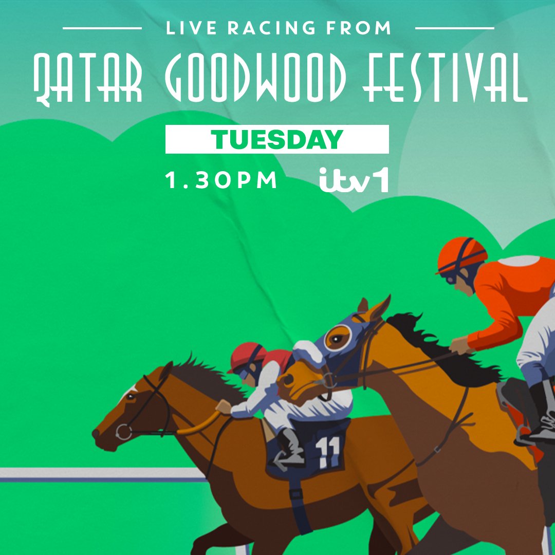 itvracing's tweet photo. The Qatar Goodwood Festival starts tomorrow! 🤩

📺 Watch all the action LIVE from 1.30pm on ITV1 https://t.co/u4Aaa01QZf
