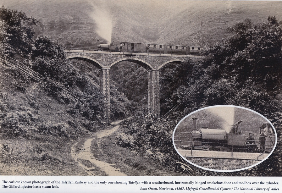 t55stepney's tweet photo. If you saw my latest video on how I built Rheneas Viaduct, you'll have seen I had a bit of fun posing a cabless Skarloey like that very early photo of No.1 Talyllyn during construction of the line.

Thanks to the fencepost for hiding the trailing wheels. https://t.co/UZkam36o0h