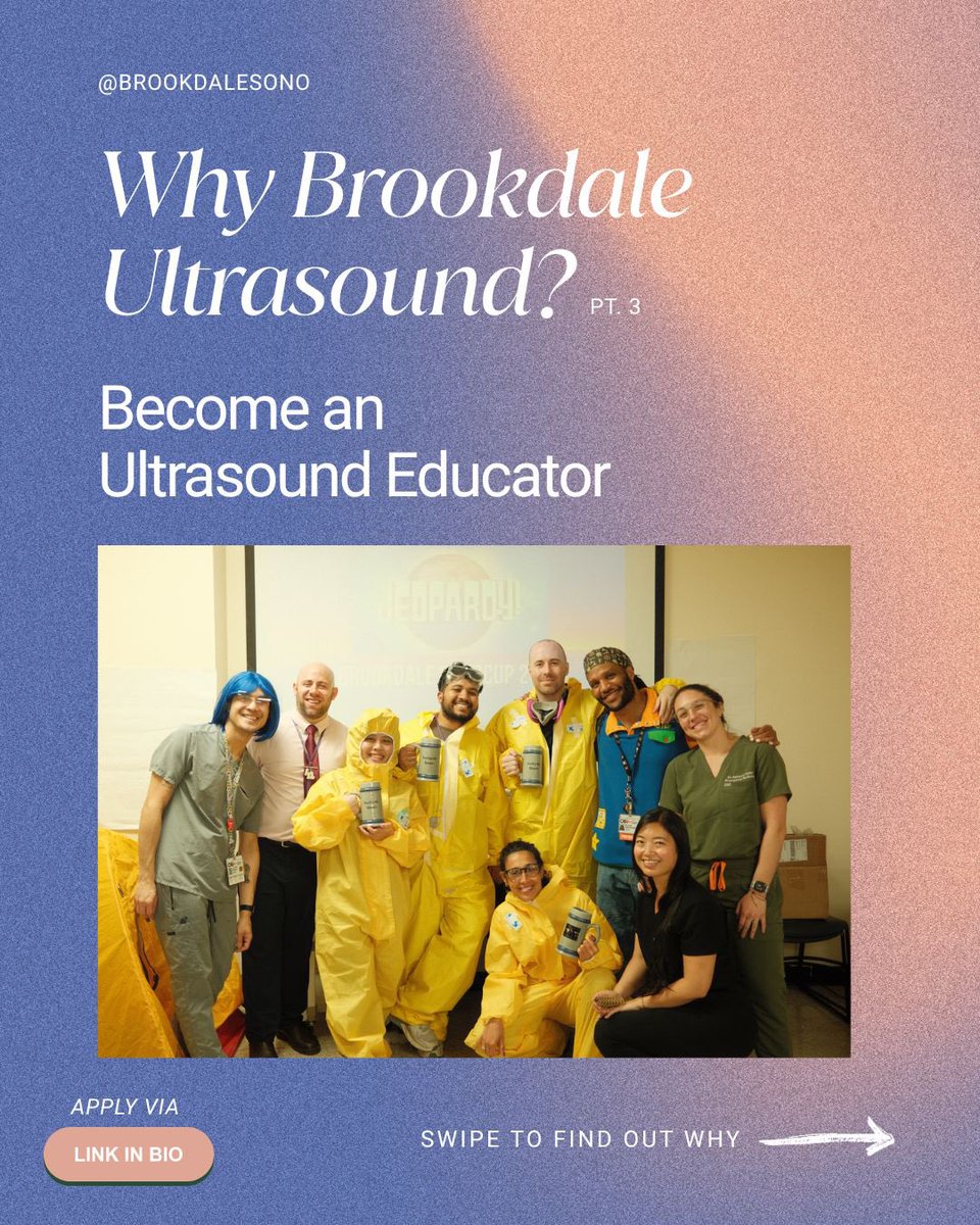 BrookdaleSono's tweet photo. Part 3 of Why #BrookdaleSono 💜 come here to be a master ultrasound educator! 

#EUSfellowship #SCUF #EmergencyMedicine #Ultrasound https://t.co/lwOfaWUt8W