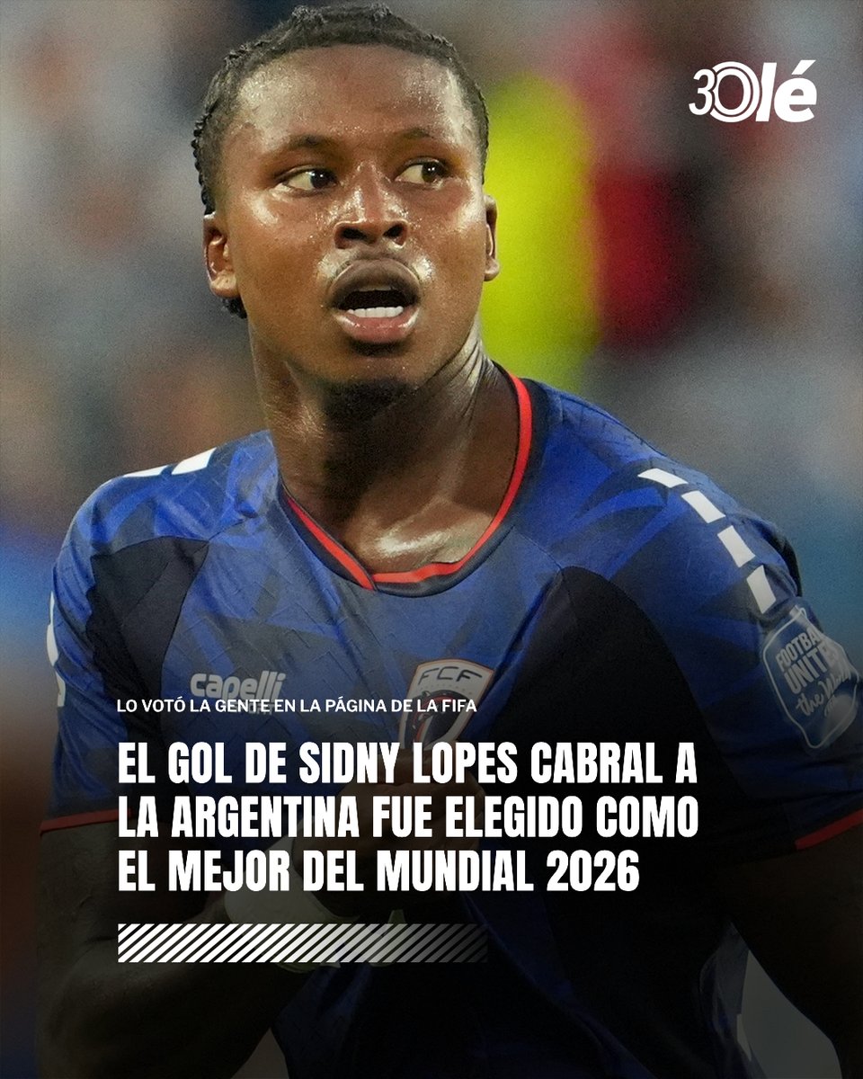 DiarioOle's tweet photo. EL GOL DE SIDNY LOPES CABRAL CONTRA LA ARGENTINA, ELEGIDO COMO EL MEJOR DEL MUNDIAL 🇨🇻⭐️

⚽️🗳️ El tanto del futbolista de la selección de Cabo Verde fue votado en la página de la FIFA y lo reconocieron con el galardón

🆚 La ganó a gritos como el de Kylian Mbappé ante Senegal, el de Lionel Messi ante Argelia, el de Julián Álvarez ante Suiza y el de Ferran Torres a la Argentina, entre otros
