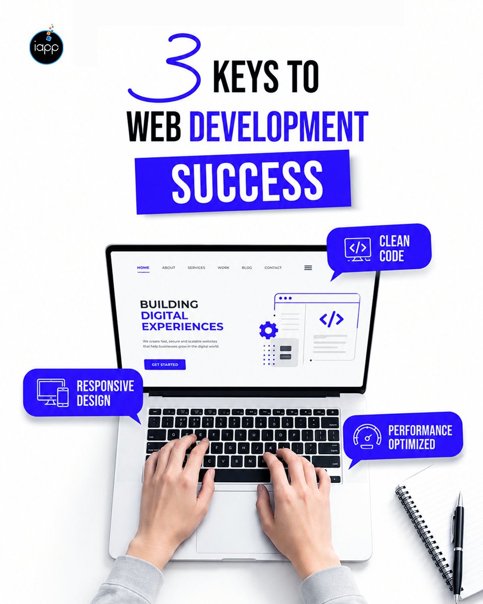 iAppTech_LLP's tweet photo. Build smarter websites with the 3 essentials: Clean Code, Responsive Design &amp; Performance Optimization.

#WebDevelopment #WebDesign #ResponsiveDesign #CleanCode #Performance #TechTips #SoftwareDevelopment #iAppTechnologies https://t.co/maCh0grmB4