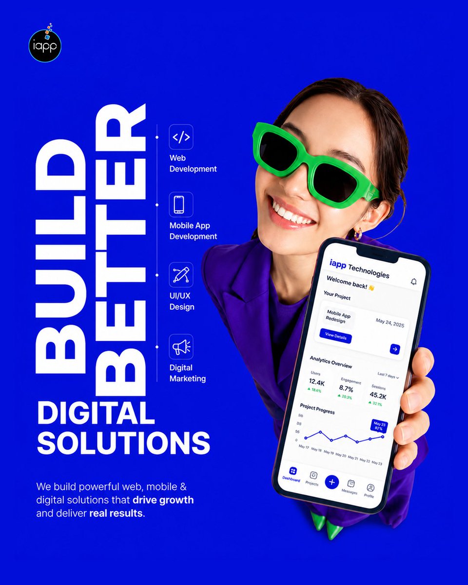 iAppTech_LLP's tweet photo. Build smarter. Scale faster. 
We create web, mobile, UI/UX, and digital solutions that drive real business growth.

#WebDevelopment #MobileApps #UIUX #DigitalMarketing #BusinessGrowth #TechSolutions #iAppTechnologies https://t.co/rFRKYTTI0J