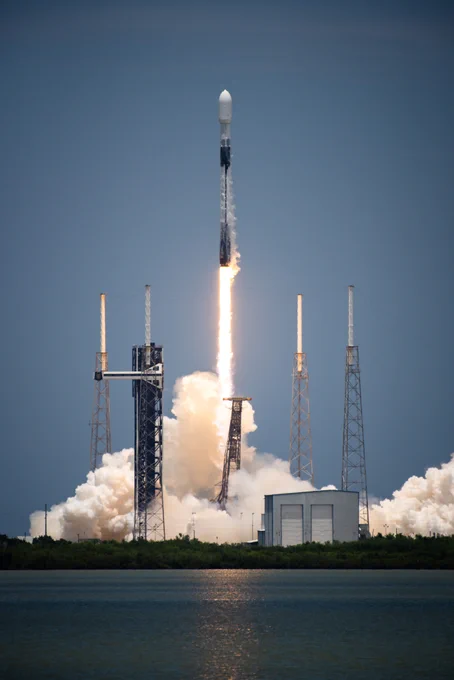SpaceX launches a Falcon 9 rocket from Florida in 2025 with a Global Positioning System satellite that includes an NNSA Global Burst Detector payload used to monitor the atmosphere and space for nuclear detonations.