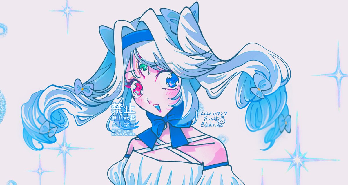 tahirikka's tweet photo. 目が３つあってろうそくの尻尾も５本とかある女の子
#イラスト https://t.co/ZJzMqpYWQM