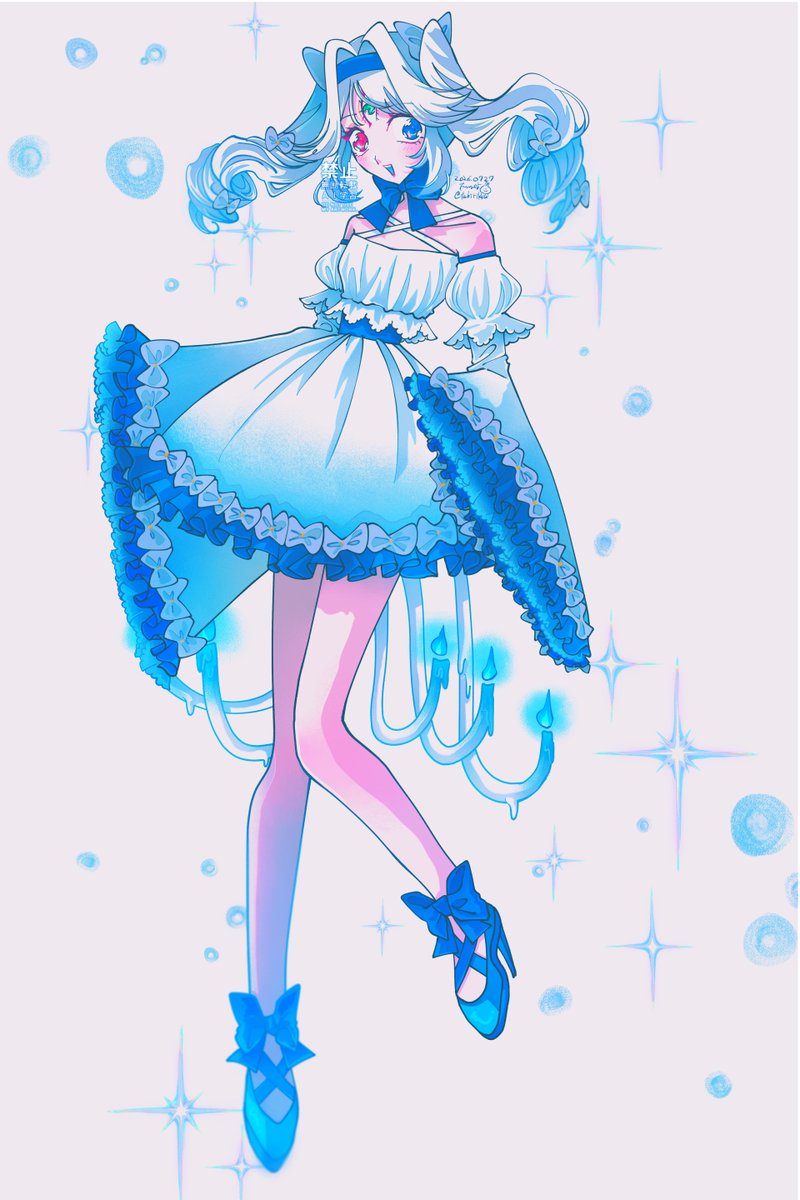 tahirikka's tweet photo. 目が３つあってろうそくの尻尾も５本とかある女の子
#イラスト https://t.co/ZJzMqpYWQM