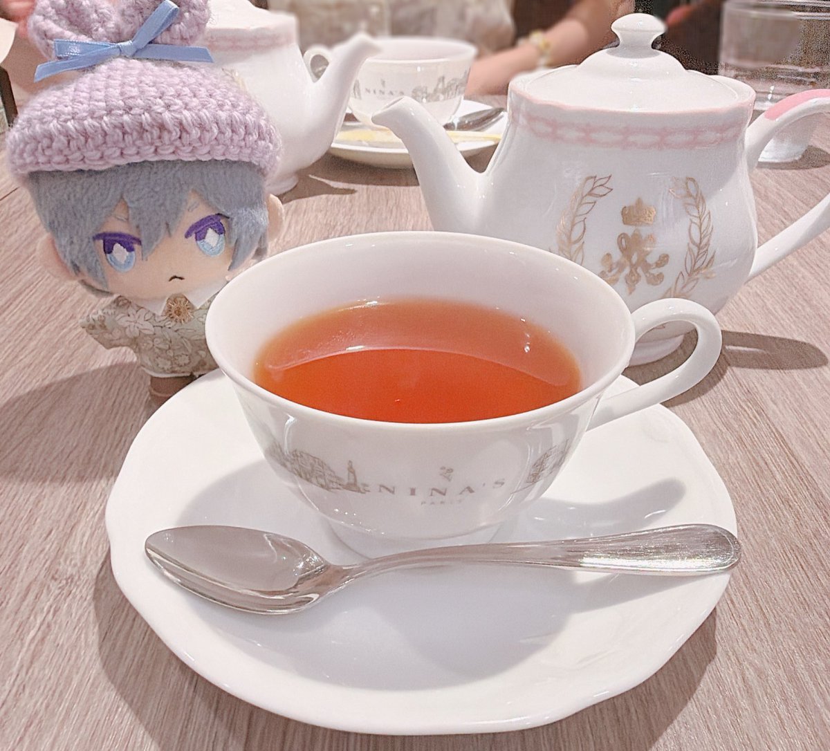 hinaska's tweet photo. すみれさんとのランチ＆お茶🫖✨
おいしいランチと紅茶をいただきながら、アイナナやツイステのお話はもちろん、その他もたくさんお話できてとっても楽しかった🥰💓 https://t.co/XHZr6oGF0d