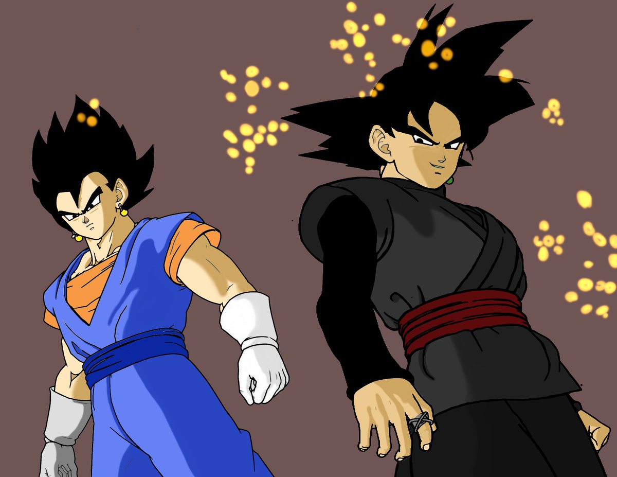 CoolbeansDBL's tweet photo. "Justice Together." 
Finally finished this drawing with shading!
Idk if I should do a ssjr or Vegito blue version https://t.co/ahElvzfh9b