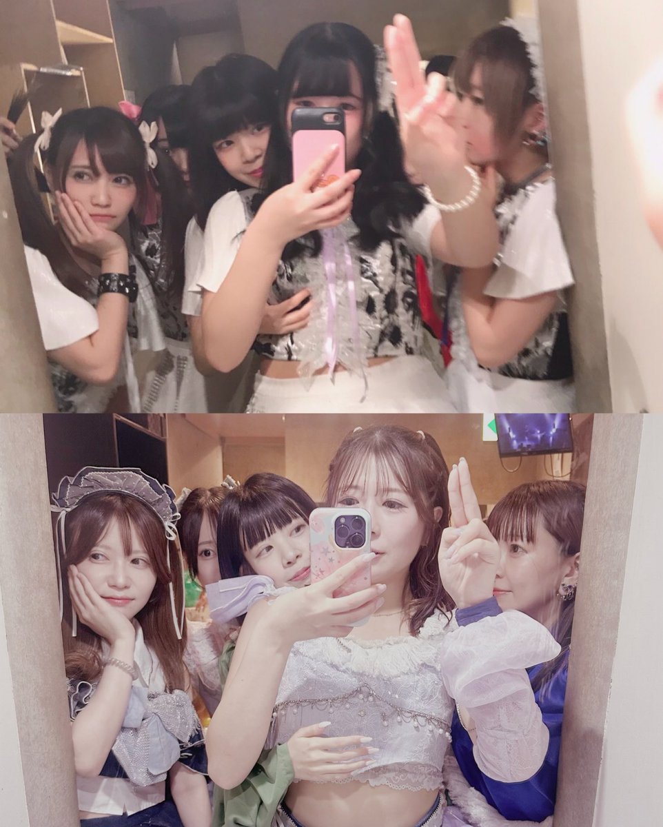 mamimu_himegoto's tweet photo. 今日出たライブハウス、2017年10月に出てて(デビュー半年くらい)懐かしすぎて同じ画角で撮った^っ ̫ <^
現在デビューして9年2ヶ月です。メンバー増えず変わらずで5人でやってます👶🏻 https://t.co/NWICsR07md