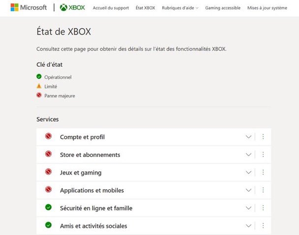 Kulturlesite_'s tweet photo. 🚨 Le XBOX LIVE subit actuellement une PANNE MONDIALE !! 

Cette panne vous empêche d’accéder au store et de lancer vos jeux numériques. 

(Via. Down Detector) https://t.co/UAK76Usbot