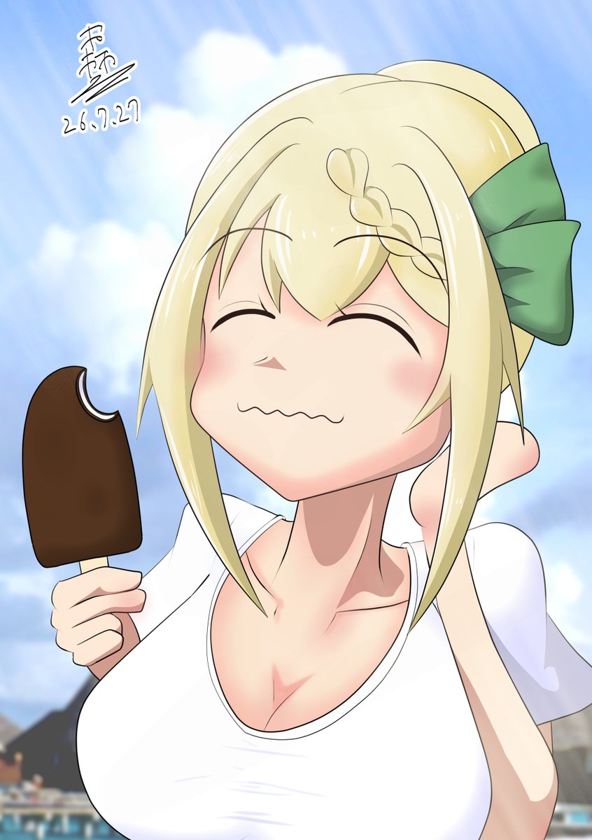 mitsuki_kondo's tweet photo. パース「アイスウマー」
#艦これ版深夜の真剣お絵描き60分一本勝負 
#艦これ版真剣お絵描き60分一本勝負_20260727 https://t.co/VjQhb6T7Cr