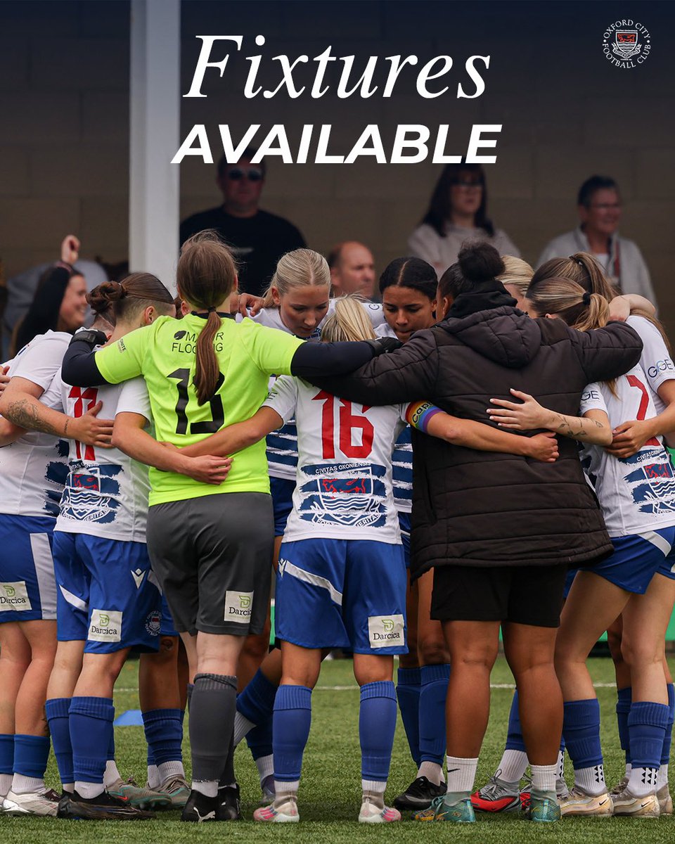 OxCityFC's tweet photo. 🏟️Our Women’s team have pre-season fixtures available. 

Opponents Step 4-6 preferable, we can travel or host for any of the games. 

📩If your side are interested in playing us, email a.anthony@ignitesportuk.com

#OCFC https://t.co/sYJ3rObVH3