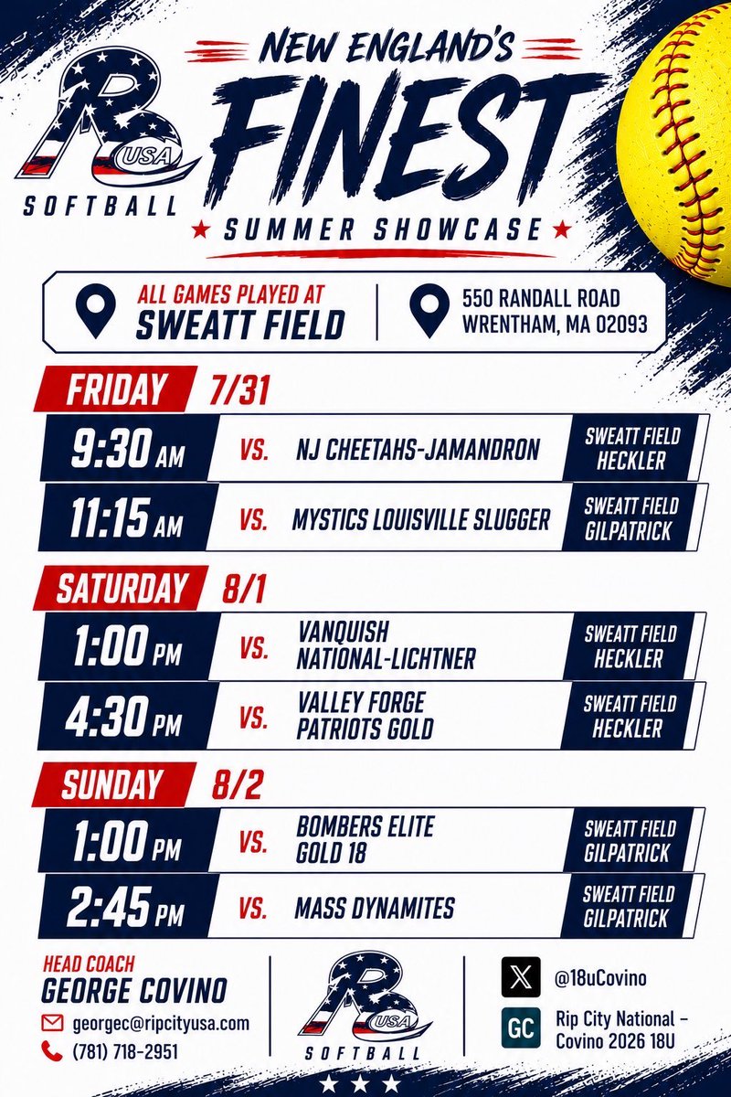 Lily_G2028's tweet photo. last tournament of the season, let’s go rip! @18uCovino @SoftballRip https://t.co/MT90jBosdF