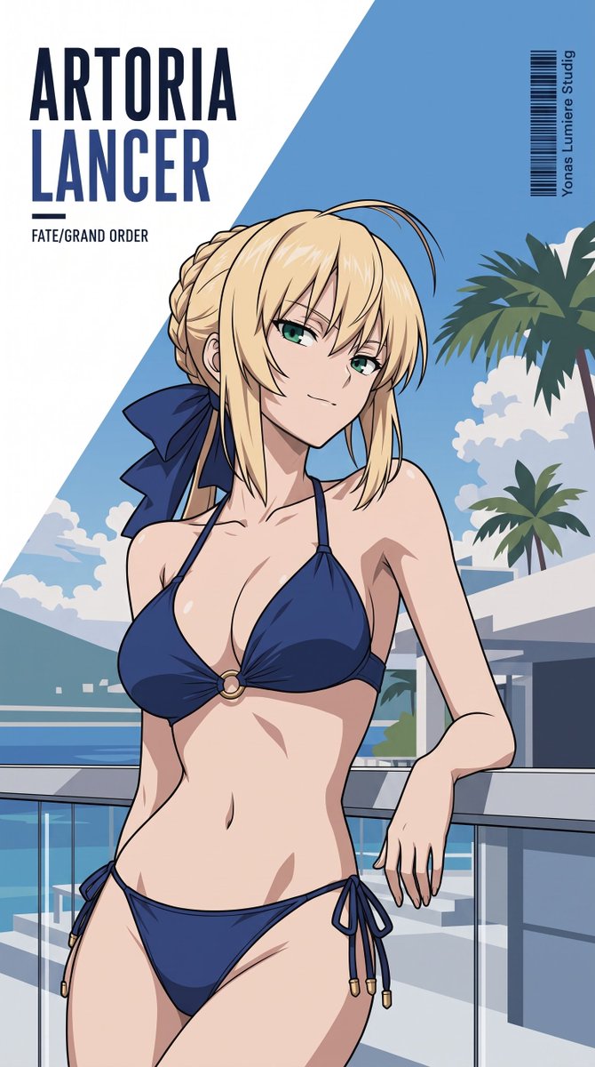 oneesan_aiart's tweet photo. Artoria Lancer in a stylish swimsuit — embracing the beauty of summer with regal elegance, unwavering confidence, and the timeless grace of a legendary king. 🌊✨

#ArtoriaLancer #FateGrandOrder https://t.co/1ssKqisutw