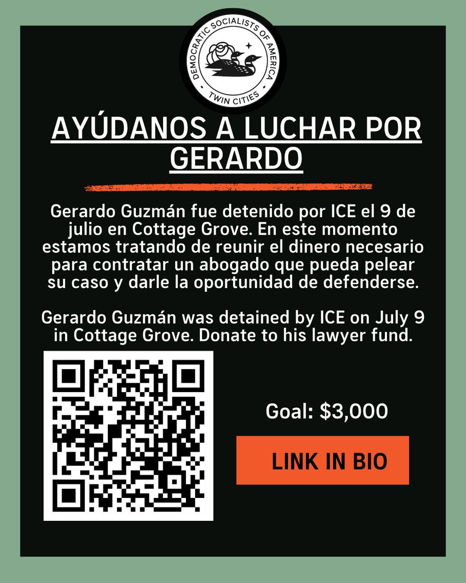 TwinCitiesDSA's tweet photo. Sanctuary Supply Depot
https://t.co/r3kULXP1Sy

Support Marquette Place Tenants Union's Legal Fight
https://t.co/65oDmIJXaq

Support Epifanio Sosa Vargas
https://t.co/qNmgovBNeU

Ayúdanos a luchar por Gerardo
https://t.co/mcwa01pakK https://t.co/gOU6ZcOzqa