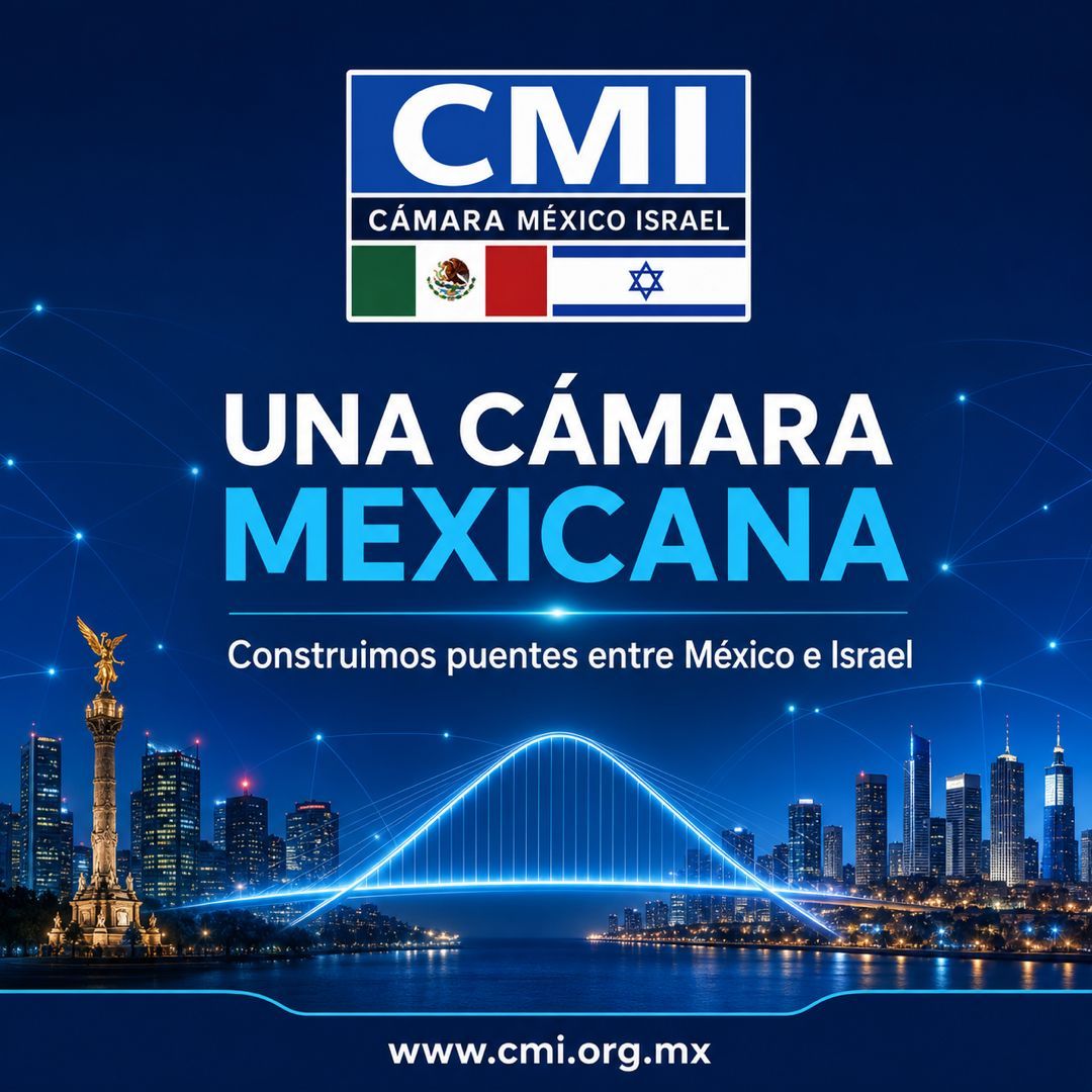 Camaramexisra's tweet photo. La Cámara México–Israel es una asociación mexicana integrada por empresas mexicanas e israelíes para promover comercio, inversión e innovación. Desde 1930. https://t.co/8ImLJzRDdE #SomosUnaCamaraMexicana #Mexico #CMI https://t.co/gtvKnfJ3wp